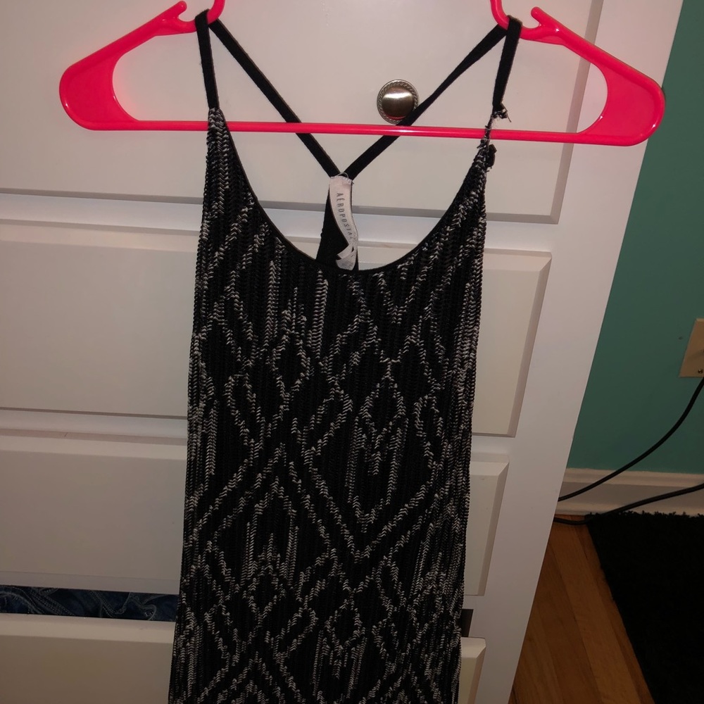 black and white sundress